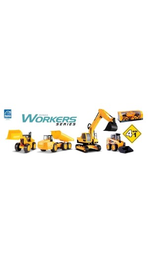 VEÍCULO CAMINHÃO WORKERS SERIES KIT C/04 ROMA BRINQUEDOS