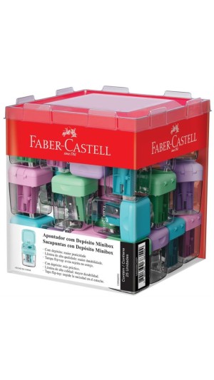 APONTADOR DEPÓSITO MINIBOX FABER-CASTELL CAIXA C/25 UNID.