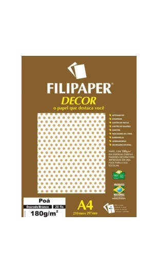PAPEL PARA IMPRESSÃO FILIPAPER POÁ 180G A4 20FLS