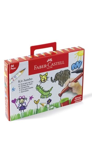 KIT JUMBO C/34 ITENS FABER-CASTELL