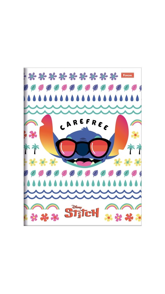 CADERNO BROCHURA 1/4 C.D.FEM.STITCH 80F.2024 FORONI