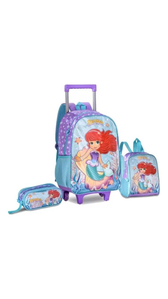 KIT MOCHILA + ESTOJO + LANCHEIRA SEREIAS SR23114KT 2024 CLIO