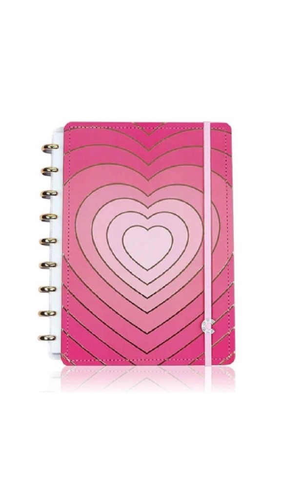 CADERNO INTELIGENTE CAPA DURA FEM.80F MÉDIO GOLDEN LOVE