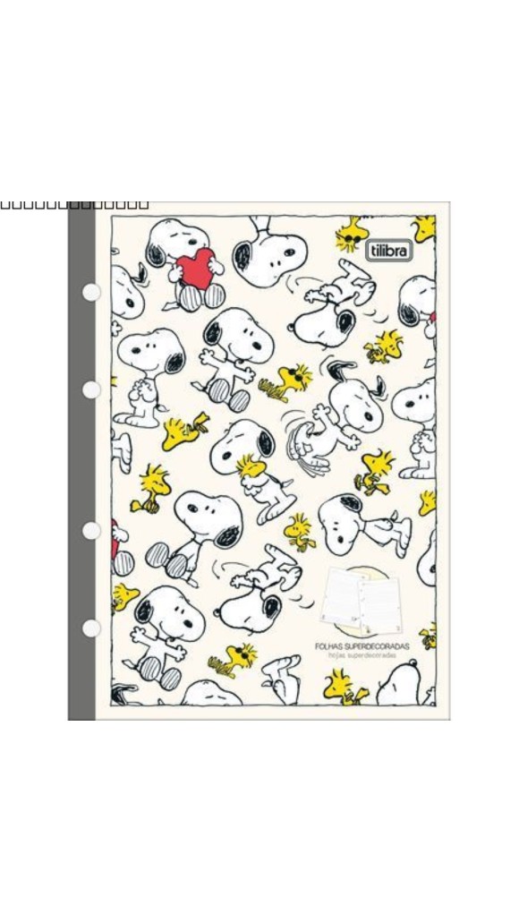 BLOCO FICHÁRIO COLEG.TILIFLEX SNOOPY 80F.2024 TILIBRA
