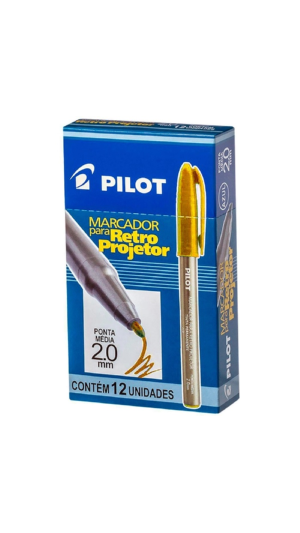MARCADOR RETRO PROJETOR 2.0 MÉDIA PILOT CAIXA C/12 UNID.