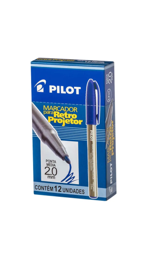 MARCADOR RETRO PROJETOR 2.0 MÉDIA PILOT CAIXA C/12 UNID.