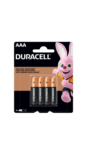 PILHA ALCALINA AAA PALITO C/4 DURACELL