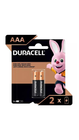 PILHA ALCALINA AAA PALITO CARTELAO C/2 DURACELL