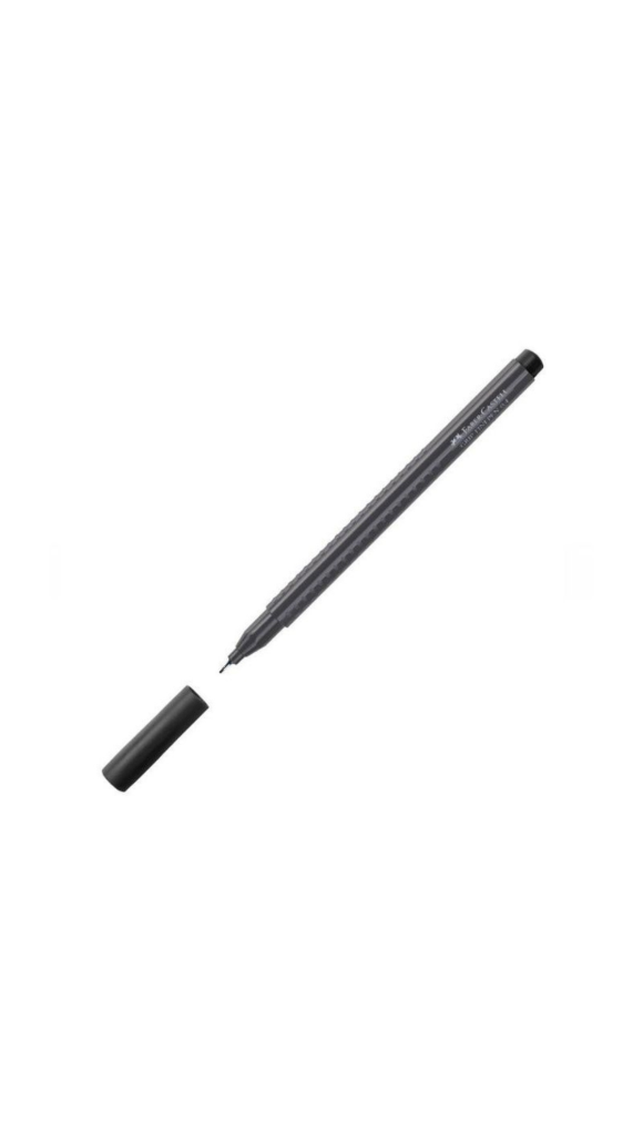 CANETA ESF.FABER-CASTELL GRIP ULTRA FINA PRETA