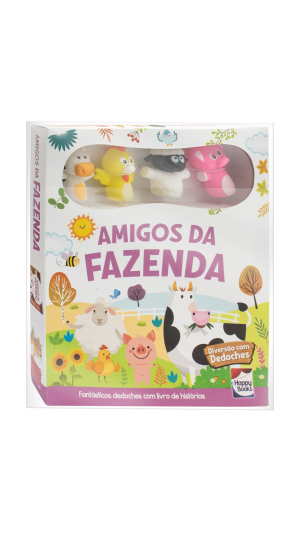LIVRO DIVERSÃO COM DEDOCHES: AMIGOS DA FAZENDA HAPPY BOOKS