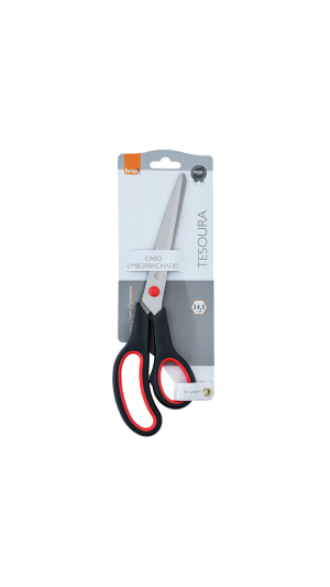 TESOURA 24,5CM CABO EMBORRACHADO TE2502 BLISTER BRW