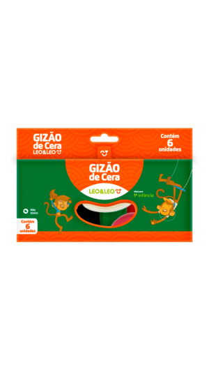 MEU PRIMEIRO GIZ DE CERA 06 CORES LEO&LEO