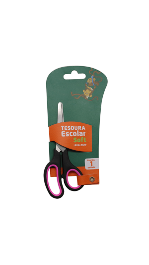 TESOURA ESCOLAR 14CM SOFT LEO&LEO