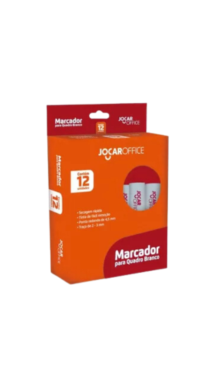 MARCADOR QUADRO BRANCO RECARREGÁVEL JOCAR OFFICE CAIXA C/12 UNID.