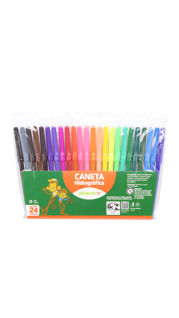 CANETA HIDROCOR 24 CORES LEO&LEO