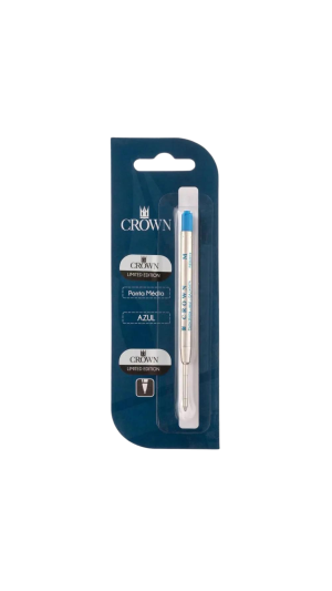 CARGA CANETA ESF.MÉDIA TIPO PARKER CA14007 BLISTER CROWN