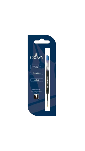 CARGA CANETA GEL FINA TIPO PARKER CA17004 BLISTER CROWN