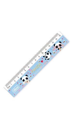 REGUA ACRILICA 15CM PANDA TILIBRA