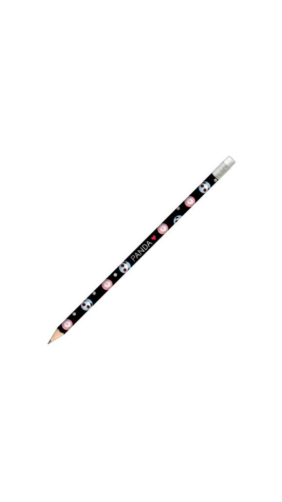 LAPIS PRETO C/BORRACHA PANDA SORTIDO TILIBRA