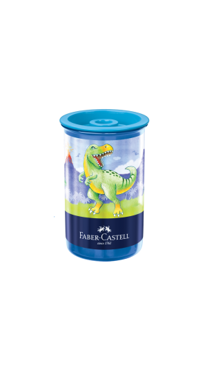 APONTADOR DEPÓSITO TUBO DINOSSAURO FABER-CASTELL
