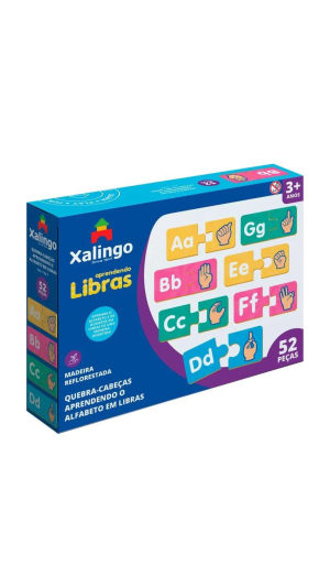 QUEBRA-CABEÇA APRENDENDO O ALFABETO EM LIBRAS C/52 PCS XALINGO