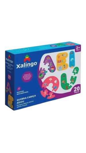QUEBRA-CABEÇA AEIOU C/20 PCS XALINGO