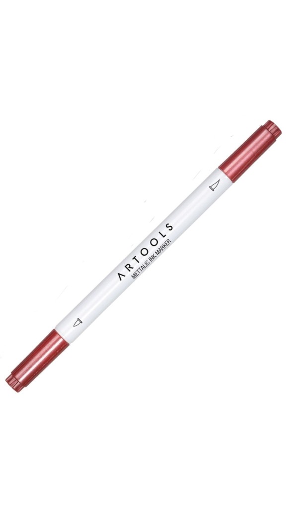 CANETA PINCEL DUAL BRUSH ARTOOLS METÁLICO