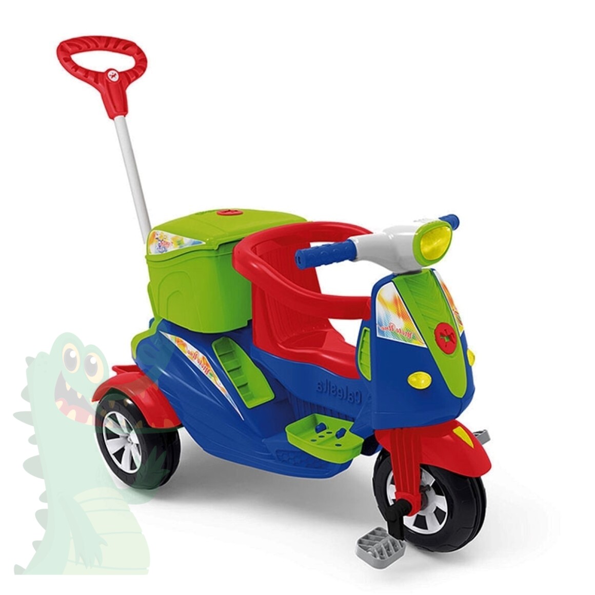 Triciclo Infantil Calesita Velocita - 2 em 1 - Pedal e Passeio com Aro -  Rosa L